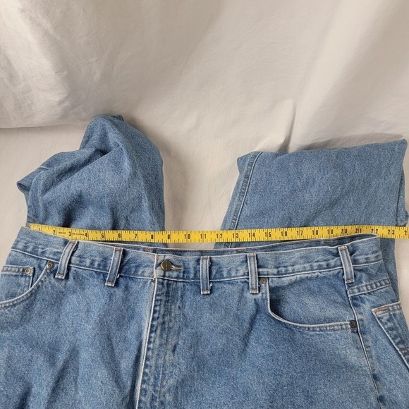 Carhartt Men's Relaxed Fit Blue Jeans B17-STW Blue Denim Medium Wash Size 48x30 - Picture 10 of 10